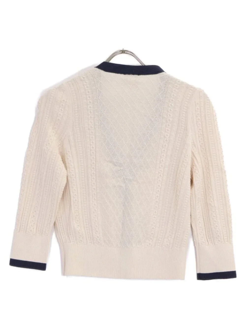 Chanel CC Logo Face Button Cable Cardigan 40